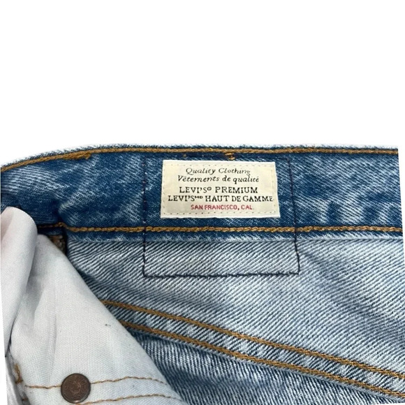 Levis Premium 501 Skinny Jeans | Light Wash distressed | W26 L28 - Picture 4 of 8